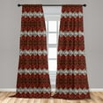 thumbnail image 5 of Ambesonne African Curtains, Wildlife Animal Skin, Pair of 28"x95", Brown and Red, 5 of 5