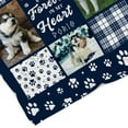 thumbnail image 3 of Customizaholic Personalized Pet Memorial Photo Blanket – Custom Name & Pictures – “Forever in My Heart” Paw Print Design – Heartfelt Tribute for Beloved Pets, 3 of 8