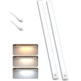 thumbnail image 1 of 2PCS Luces para Debajo del Clóset 60cm, Luz Led con Sensor de Movimiento, 3 Modos, 3 Colores, Brillo Ajustable, Lámpara de Armario Autoadhesiva para Recámara, Clóset, Pasillo, Escaleras, 1 of 8