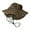 Khaki, variant on Stylish Leopards Print Basin Hat Breathable Fabric With Rope Wide Brims For Beach Vacation Spring Sun Hat