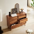 thumbnail image 4 of 6 Drawer Double Dresser, Modern Farmhouse Chest of Drawers, Wooden Storage Cabinet, Wide Dressers Organizer Accent Cabinet for Living Room, Bedroom, Hallway, 4 of 8