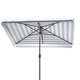 thumbnail image 5 of SAFAVIEH Outdoor Collection Elsa Line 6.5 x 10-Foot Rectangle Umbrella Navy/White, 5 of 6