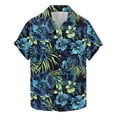 thumbnail image 5 of BiZtdJrK Short Sleeve Shirts for Men Hawaiian Tropical Print Lapel Button Down Shirt Big and Tall Wrinkle Free Casual Summer Shirts Multicolor S, 5 of 6