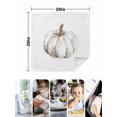 thumbnail image 4 of Fall White Pumpkins Cloth Napkins Set of 6 Reusable Dinner Napkins, Thanksgiving Watercolor Farmhouse Cocktail Napkin Washable Table Napkins for Wedding/Holiday Party/Baby Shower 20"x20", 4 of 7