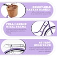 thumbnail image 5 of 26 inch Beach Cruiser Bike for Women, Akaber 7 Speed Womens Commuter Bicycle with Rattan Basket, Lightweight Adults Bikes, Purple, 5 of 9