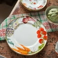 thumbnail image 2 of STP GOODS Vegetable Garden Enamel Serving Plate Set of 4 psc 11” (28 cm) Enameled Aluminum Round Dishes Dinner Plates for Appetizers Salad, 2 of 11