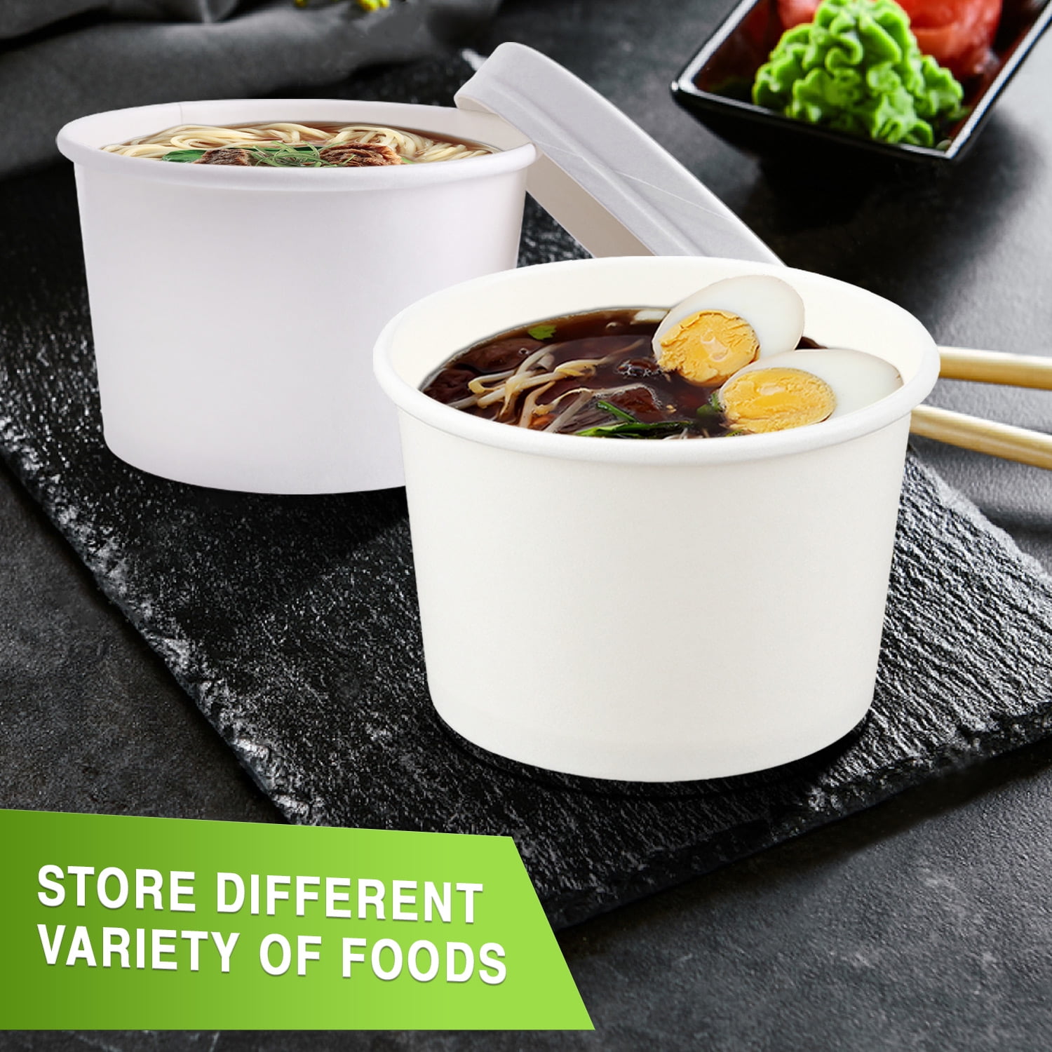 Choice 12 oz. Double Poly-Coated Paper Soup / Hot Food Cup with Black  Vented Paper Lid - 250/Case