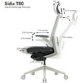 thumbnail image 3 of SIDIZ T80 Adjustable Ergonomic Office Chair with Lumbar Support, Light Grey, 3 of 6