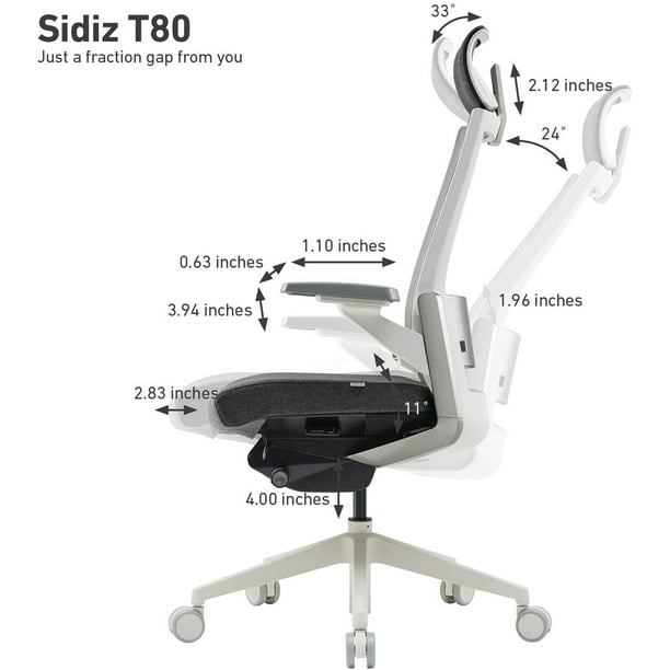 Sidiz t80 highly adjustable ergonomic office chair outlet