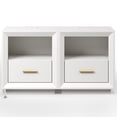 thumbnail image 3 of CozyHome Nightstand Set with Charging Station: Bedside Tables with Spacious Drawer, 2 USB Type-C Ports, Bedroom & Dorm Storage Organizer, Set of 2, White, 3 of 9