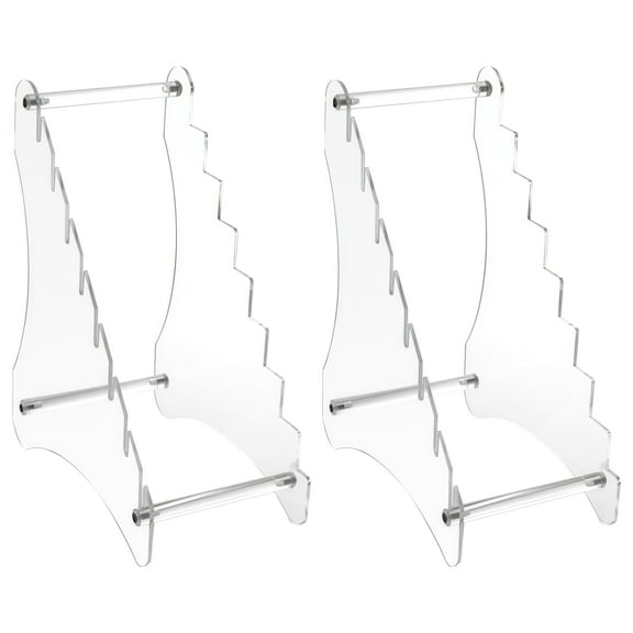 2 Pcs Knife Display Rack, Transparent Acrylic Stand, Knife Display Holder for Kitchen, Great for Knife Storage Solutions 7.1 x 5.9 x 9.45 in
