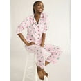 thumbnail image 4 of Joyspun Women's Flannel Long Sleeve Top and Pants Pajama Set, 2-Piece, Sizes XS-3X, 4 of 5