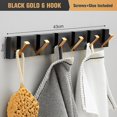 thumbnail image 3 of Colgador de toallas plegable YONGSHENG 2 vías negro y dorado, 3 of 5