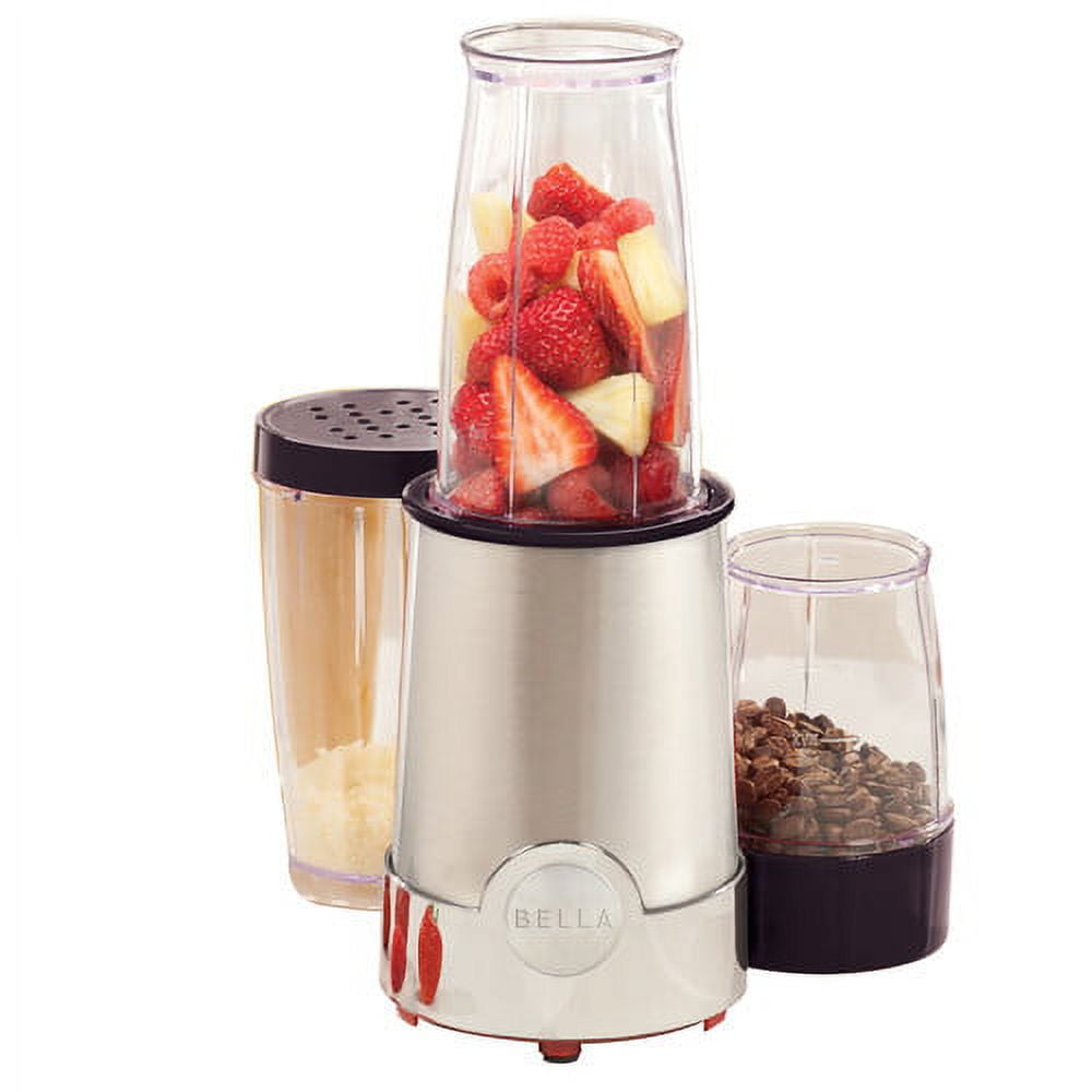 BELLA Personal Size Rocket Blender, Perfect for Smoothies, Shakes & Healthy  Drinks, Easy Grinding, Chopping & Food Prep, 285 Watt Power Base, 12 Piece