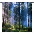 thumbnail image 1 of Window Linen Curtain Valance 54 X 18 Inch, Treatment Polyester Floral Purple Flowers Pattern Rod Pocket for Kitchen Bathroom Bedroom Home Decoration, 1 of 6