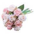 thumbnail image 1 of 12 cabezas de hojas vivas rosas artificiales ramos de rosas simulación de seda flores falsas decoración de la boda romántica celebración de Ropa, zapatos y accesorios Miscelánea champán Minnieouse JJ24898-01, 1 of 1
