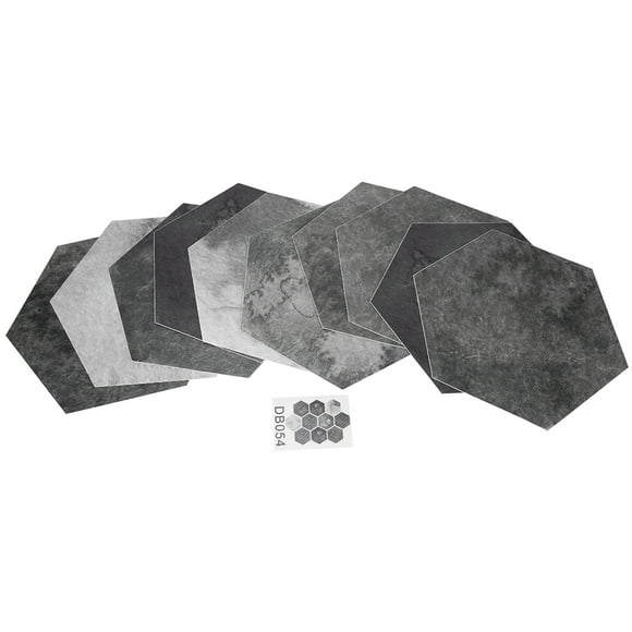 10Pcs Simulation Hexagonal Unique Pattern Waterproof Non-Slip Self Adhesive Tile Floor Sticker