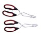 thumbnail image 1 of Pinzas de tijera de acero inoxidable con mango de silicona de plástico ideal para cocinar alimentos cocinar hornear barbacoa asar a la parrilla 9 ½ pulgadas (2 piezas) Adepaton SNFLD612, 1 of 7