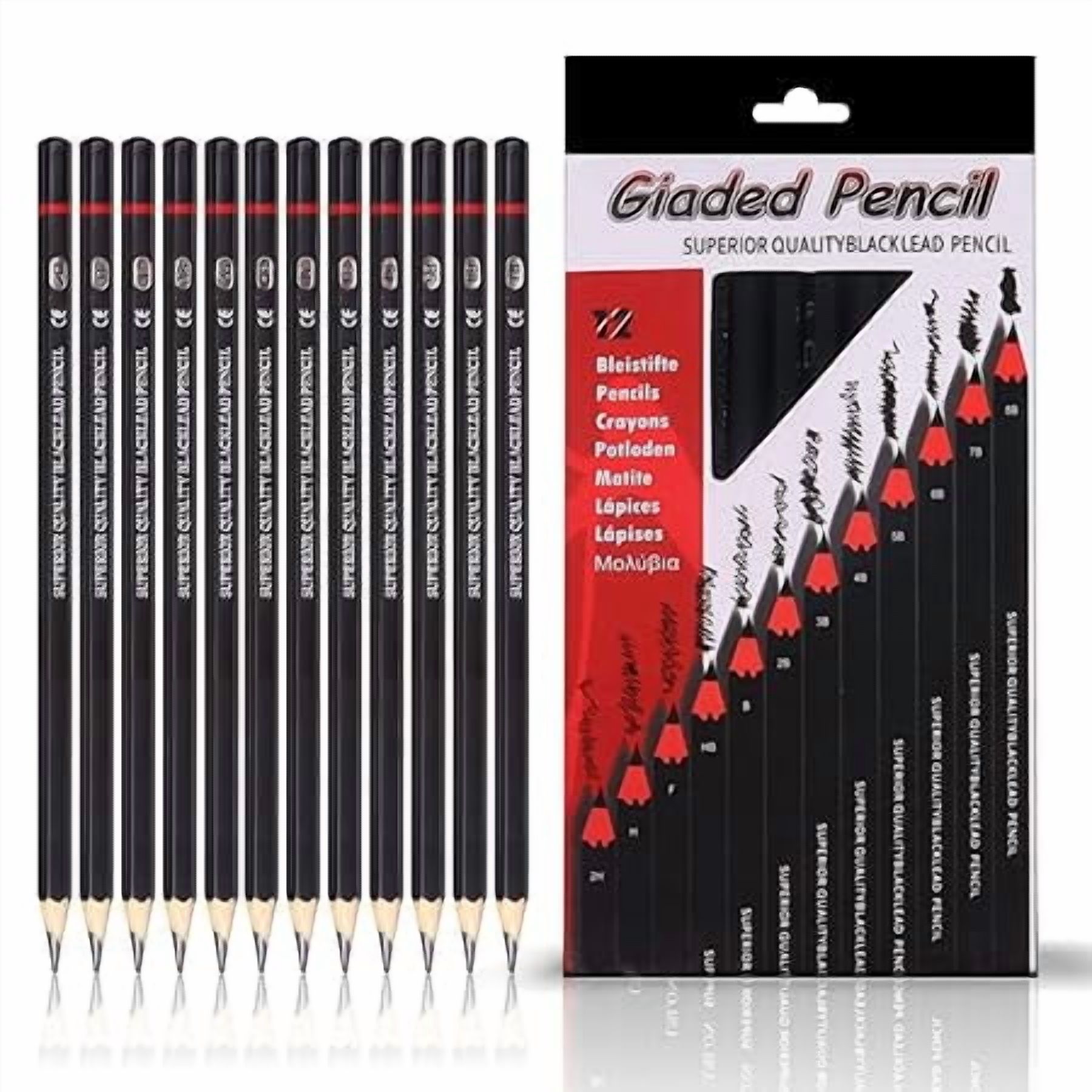 Corslet Set of 13 Drawing Kit 12 pc Drawing Pencils Set Sketch Pencil Shading Sketching Kit Graphite Artist Stationary
