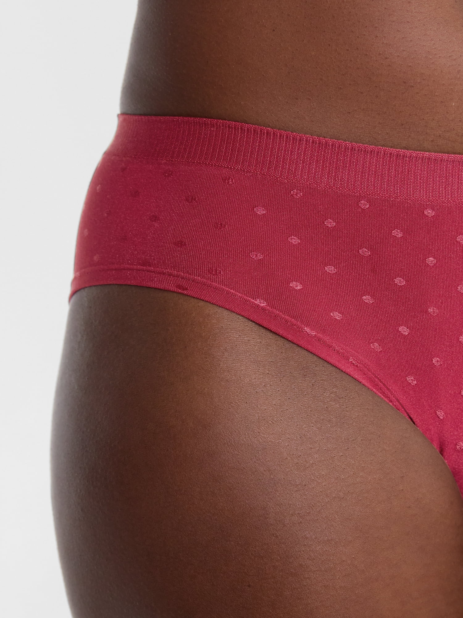 Joyspun Women's Seamless Hipster Panties, 3-Pack, Sizes XS-XXXL