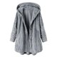 thumbnail image 2 of Puntoco Mujer Plus Tamaño Casual Botón Bolsillos Alto Bajo Manga Larga Con Capucha Abrigo tops Puntoco Puntoco-7413, 2 of 4