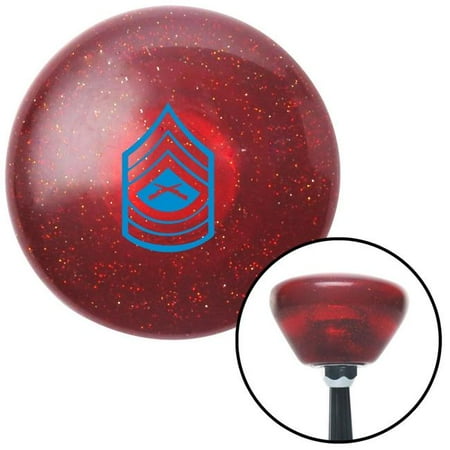 American Shifter Blue 07 Master Sergeant Red Retro Metal Flake Shift Knob with M16 x 1.5 Insert Auto Brody