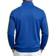 thumbnail image 5 of Fanshiluo Men's Stand Collar Full-Zip Long Sleeve Track Jacket, Contrast Side Stripes Athletic Jacket with Pockets for Men,L,Big and Tall Men, 5 of 6