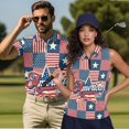 thumbnail image 2 of Aplkyhs Funny Couple Golf Shirts America 1776 Patriotic Couple Golf Matching Outfits Quarter Zip Mens Hawaiian Shirt Suitable for Outdoor Sports Breathable Fabric Quick Dry, 2 of 6