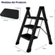 thumbnail image 2 of Escalera Plegable Multifuncional Bluelander, Tipo Tijera 3 Peldaños, Antideslizante, Negro, 2 of 4