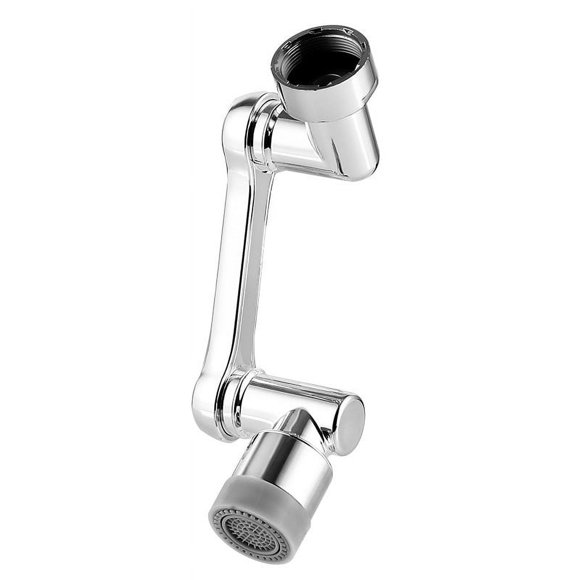 Jinsinto 1080 Degree Faucet Aerator, Kitchen Faucet Aerator, Water Saving Filter, Swivel Aerator, 2 Modes Adapter For Faucets with 20/22/24mm Male Thread Diameter (Silver)