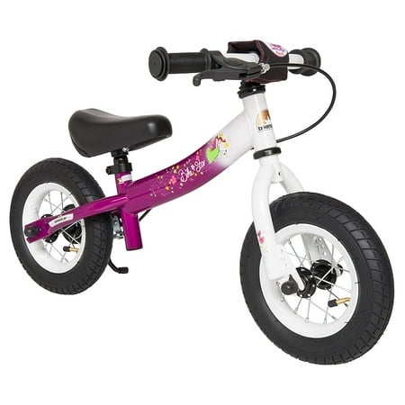 BIKESTAR Original Safety Lightweight Kids First Balance Running Bike with Brakes and with air Tires for Age 2 Year Old Girls | 10 Inch Sport Edition | Bewitching