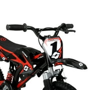 Hyper Bicycles 16 Moto Bike, Children Ages 5-7, Black/Red