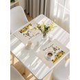 thumbnail image 5 of Yellow Sunflower Placemats Set of 6, Gnomes Elegant Pastoral Vintage Art Rustic Placemats for Dining Table, Place Mats for Kitchen Tabletop, Waterproof Wipeable Dining Table Mats Set, 5 of 9