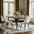 thumbnail image 2 of Homy Casa 63 inch Dining Set for 4, Large Table with Upholstered Chairs, 2 of 10