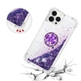 thumbnail image 5 of Funda para iPhone 14 Pro con Brillo Líquido Flotante, Purpurina, Parachoques y Anillo Giratorio Soporte, 5 of 5