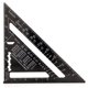 thumbnail image 1 of Regla triangular, regla de ángulo recto negra, dispositivo de medición cuadrado de carpintero de aleación de aluminio métrico en pulgadas, herramienta para carpintería, 1 of 1