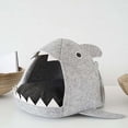 thumbnail image 5 of Shark Shaped Pet Bed for Cats and Dogs, Washable and Foldable Pet Cave House, Breathable Sleeping Nest, Portable Pet Hut with Random Color Inner Cushion, 5 of 8