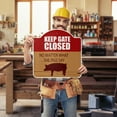 thumbnail image 2 of Keep Gate Closed Pig 18" X 18" Heavy-Gauge Aluminum Architectural Sign | SignMission Designer Warning Animal Pig Farm Metal Novelty Gift Funny Joke Gag Road Garage, 2 of 4