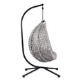 thumbnail image 6 of LEGAHOME Egg Chair, All-Weather PE Rattan Hanging Egg Chair Basket Chair with Stand and Removable Cushion, Wicker Swing Chair Hammock Chair for Indoor and Outdoor Use, Gray, 6 of 10
