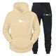 thumbnail image 3 of Conjunto de ropa deportiva con estampado de latidos del corazón de Dachshund para hombre, sudaderas con capucha y pantalones de manga larga a la moda, trajes de 2 piezas, chándales con diseño de perro, 3 of 5