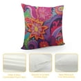 thumbnail image 4 of ONETECH  Square Throw Pillow Covers Colorful Mandala Flowers Pillow Cases Decorative for Home Bedroom Sofa Watercolor Nature Floral Interlaced Petals Painting Pillowcases Standard, 4 of 5