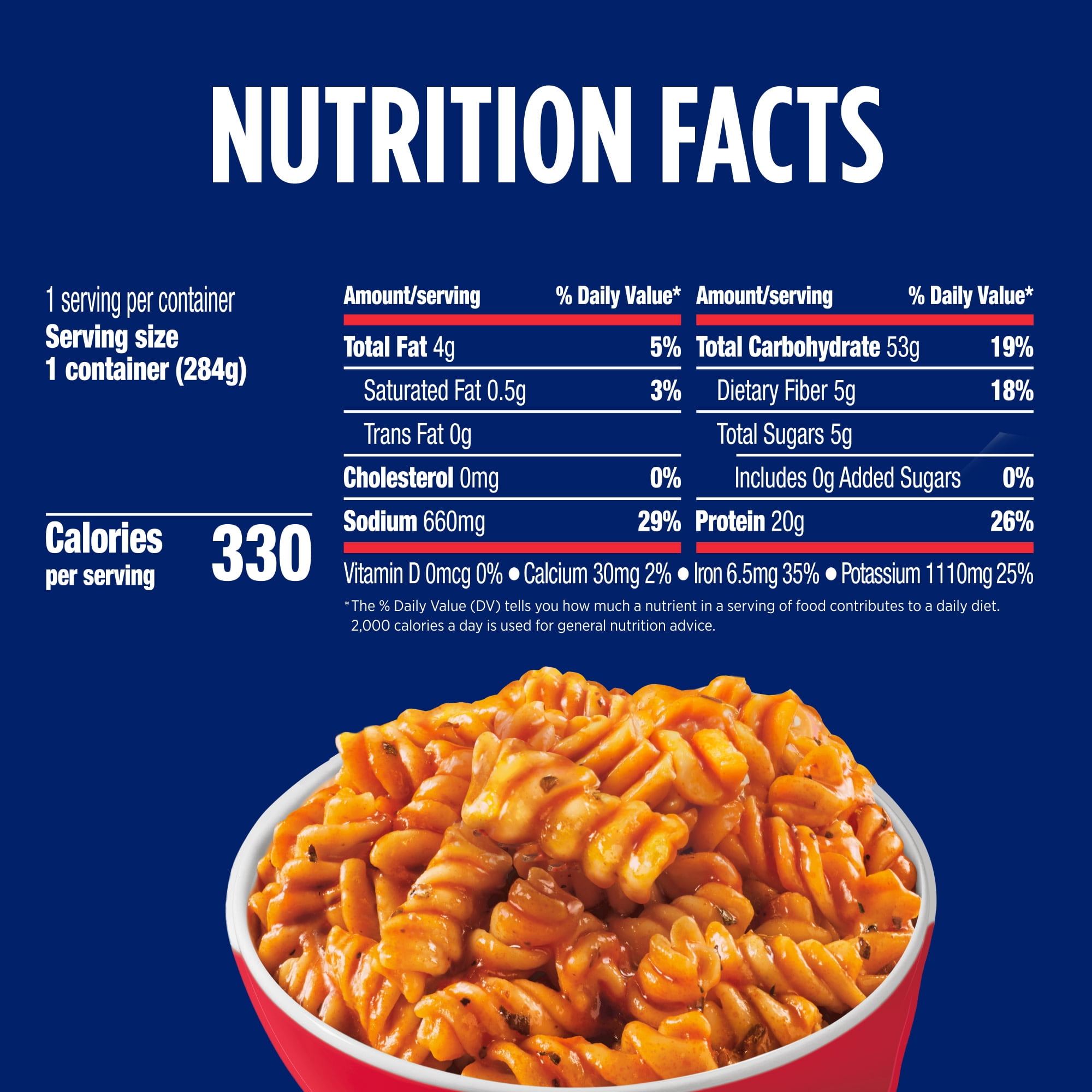 Birds Eye Veggie Pasta Rotini with Marinara Sauce Frozen Side 10