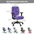 thumbnail image 6 of SCRAWLGOD Violet Tie-Dye Dustproof Chair Covers for Office Desk Chairs Breathable Boss Chair Covers Washable Stain Resistant Gaming Chair Slipcovers, Set of 2, 6 of 7