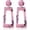Pink, variant on Acrylic Dangle Earrings for Women Geometric Resin Lightweight Statement Stud Earrings Hoop Fashion Acetate Plate Ear Jewelry