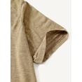 thumbnail image 6 of Whichone Men's Casual Streetwear Shirt Coconut Tree Graphic T-shirt Large Brown, 6 of 8