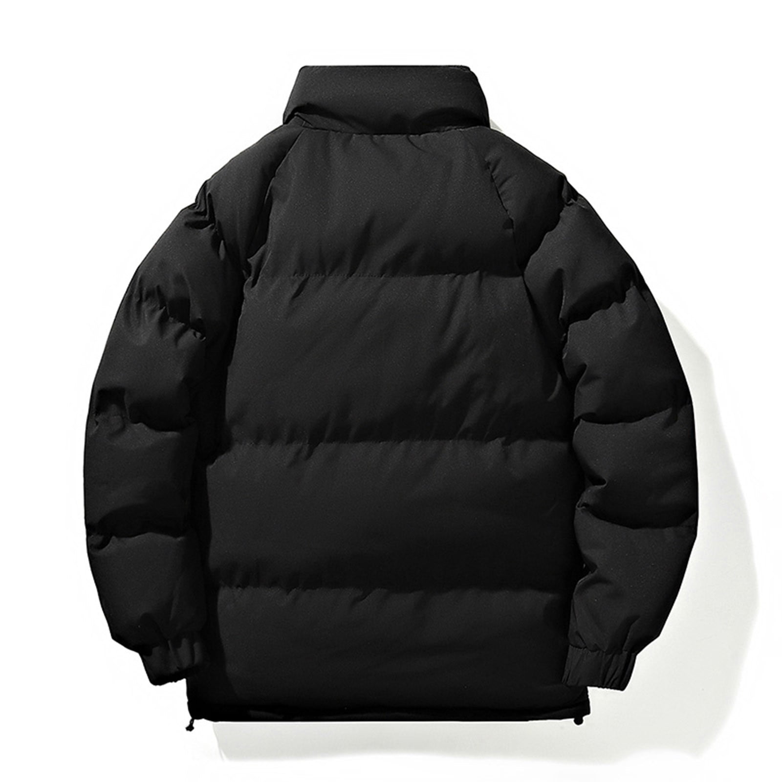 【BLACKUP】High Collar Padded Jacket Xysaqa Men's Puffer Jacket Full Zip Stand Collar Winter