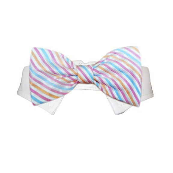 Pooch Outfitters Morgan Bow Tie - White - Medium