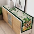 thumbnail image 4 of St Patricks Day Table Runner - 60 Inch Long, Kitchen Dining Table Runner Dresser Scarves, Farmhouse Watercolor Dogs Green Shamrock Farmhouse Decor for Coffee Tables Wedding Party Banquet, 4 of 8