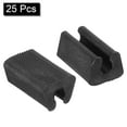 thumbnail image 3 of 25Pack Rectangle Shaped Chair Leg Tip 8mm Plastic Furniture Feet Black, 3 of 7