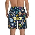 thumbnail image 3 of Kll Colorful Space Men'S Casual Summer Beach Shorts Hawaiian Shorts With Pockets-Large, 3 of 9